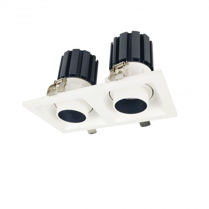 Weißes/Schwarzes Dimmable-Quadrat LED Downlights mit zwei Köpfen AC100-240V