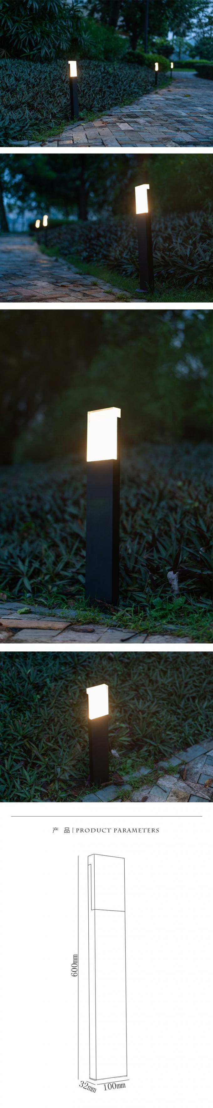6W Rasen-Lampe des Edelstahl-LED für beleuchtenden Durchmesser im Freien 107*256mm