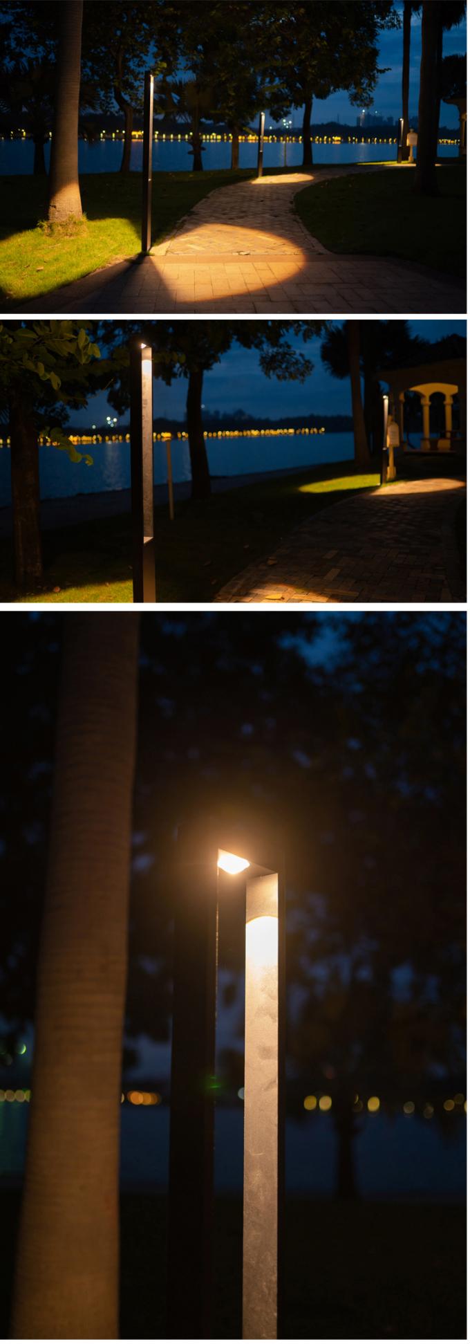 200*300mm schwarze Garten-Lichter im Freien, kühle weiße Niederspannungs-Weg-Lichter
