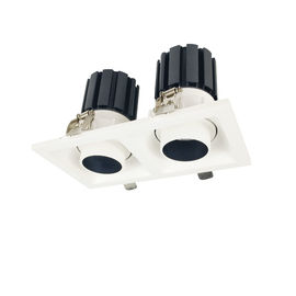 China Weißes/Schwarzes Dimmable-Quadrat LED Downlights mit zwei Köpfen AC100-240V fournisseur